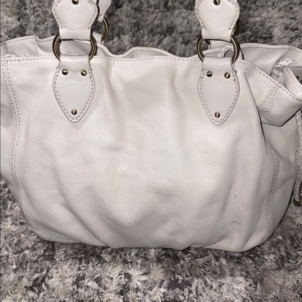 Michael Kors White Leather Tote Bag - Picture 2 of 16
